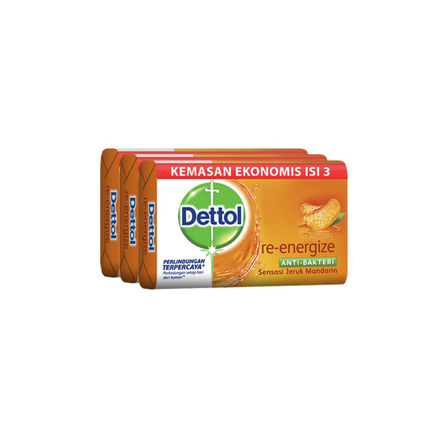 Dettol Re-Energize Barsoap isi 3pcs 70gram