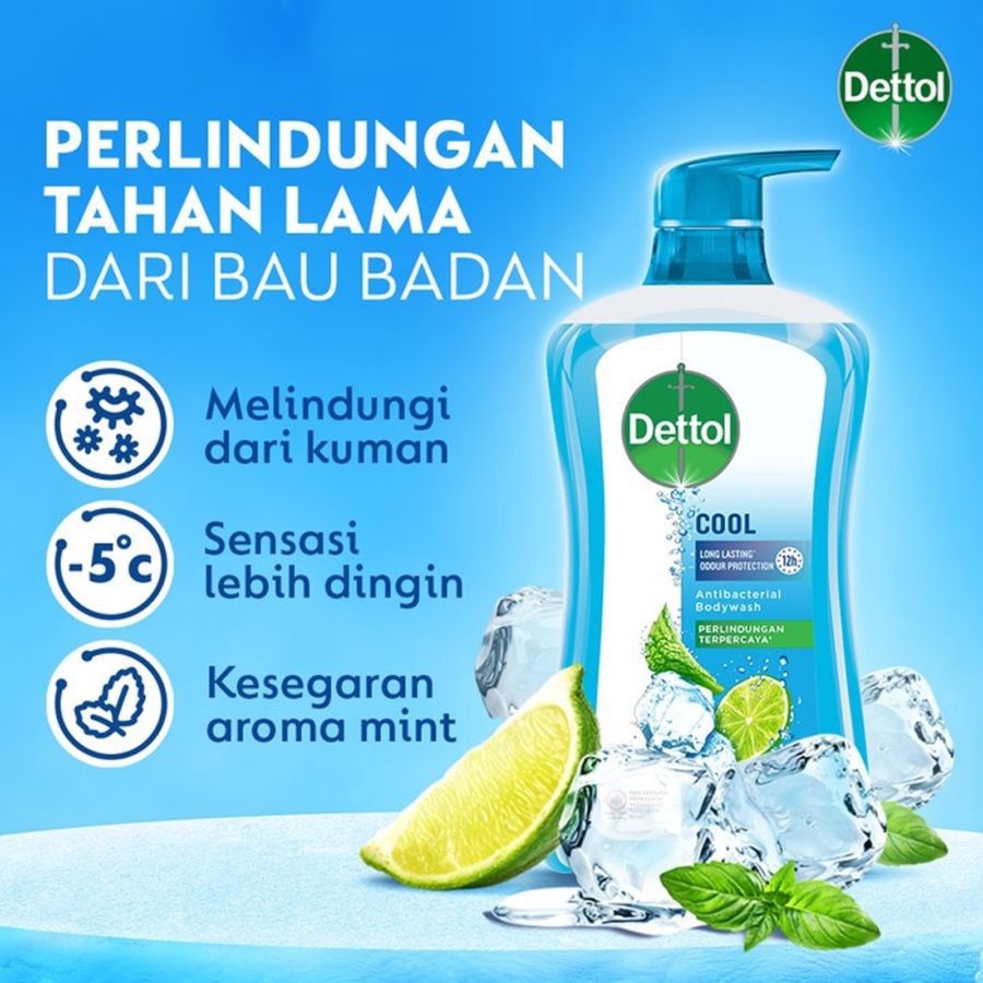 Dettol Cool Menthol & Eaucalyptus Antibacterial Body Wash 370ml