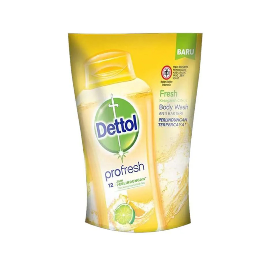 Dettol Fresh Yuzu Citrus Antibacterial Body Wash Pouch 370ml