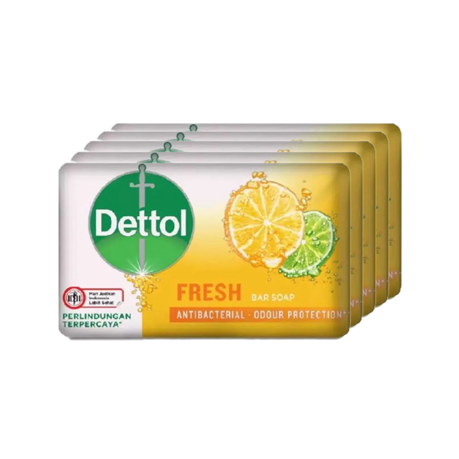 Dettol Sabun Batang Anti bakteri - Bar Soap Fresh 100gr 5pcs