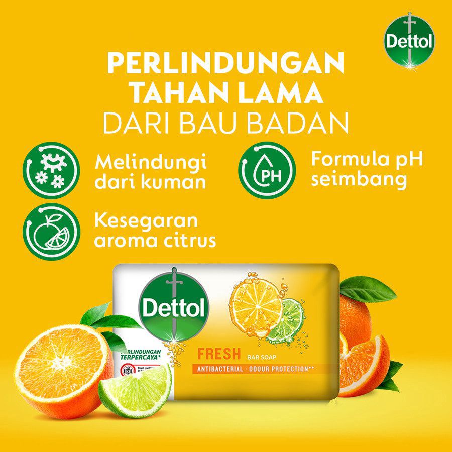 Dettol Fresh Antibacterial Barsoap 5pcs