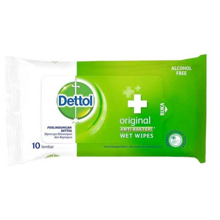 Dettol Tisu Basah - Wet Wipes Original 10sheets 10sheets