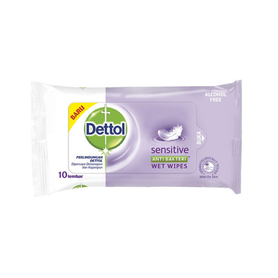 Dettol Tisu Basah - Wet Wipes Sensitive 10sheets 10sheets