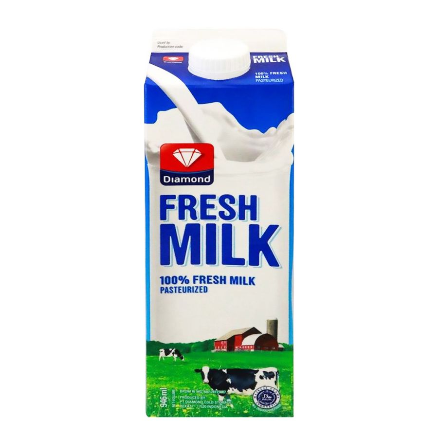 Diamond Fresh Milk Plain/Susu Segar 946ml