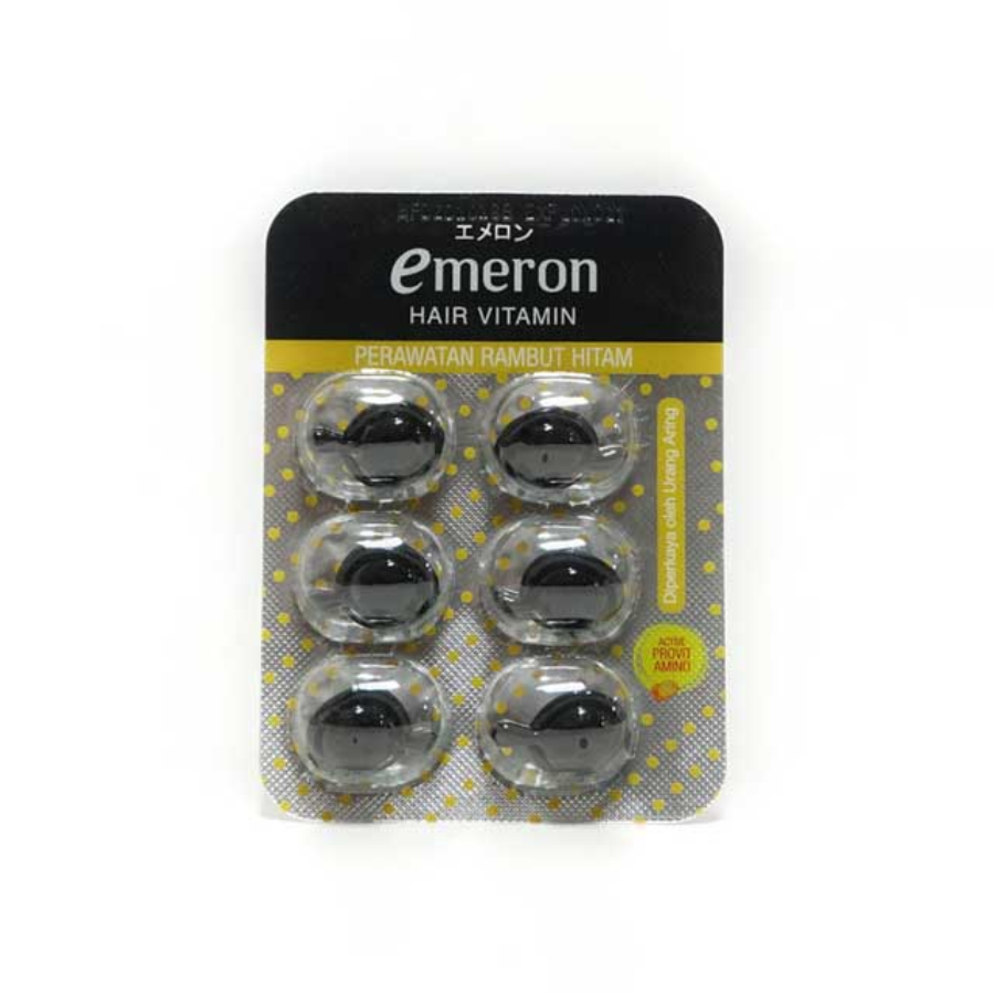 Emeron Black & Shine Hair Vitamin 6butir
