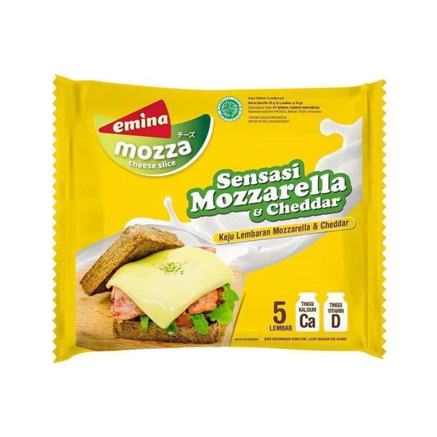 Emina Mozzarella cheese Slice 5 Pcs/Keju 75gram