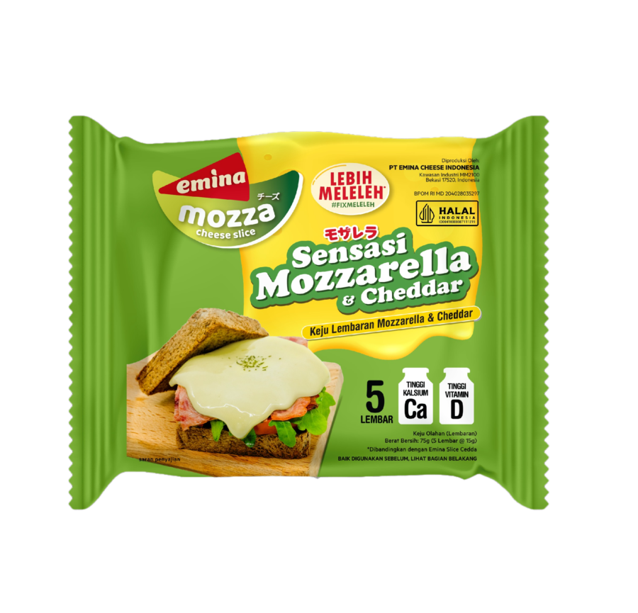 Emina Mozzarella Cheese Slice 5's 75gram