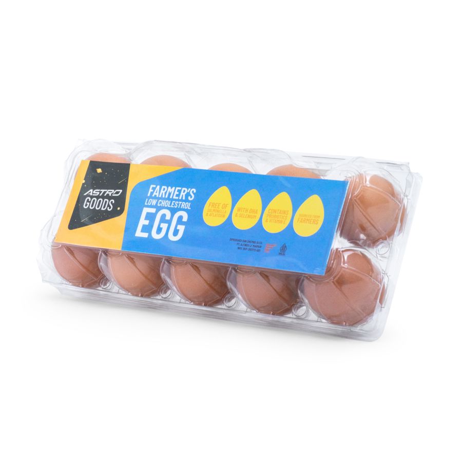 Farmer's Low Cholesterol Egg Astro Goods 10butir