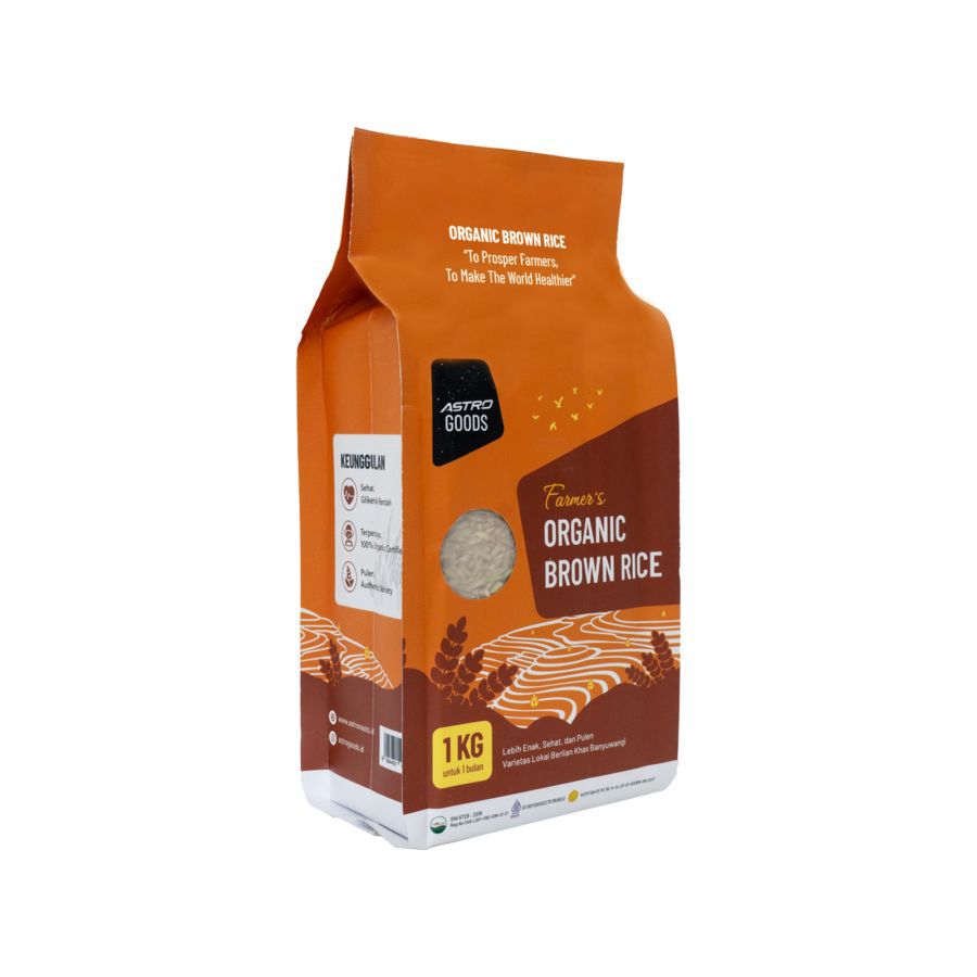 Farmer's Organic Brown Rice Astro Goods 1kg