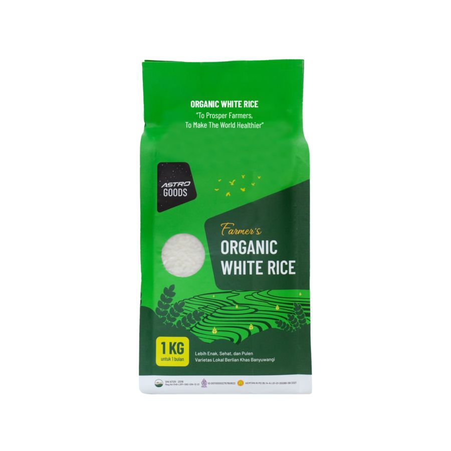 Farmer's Organic White Rice Astro Goods/Beras Putih 1kg