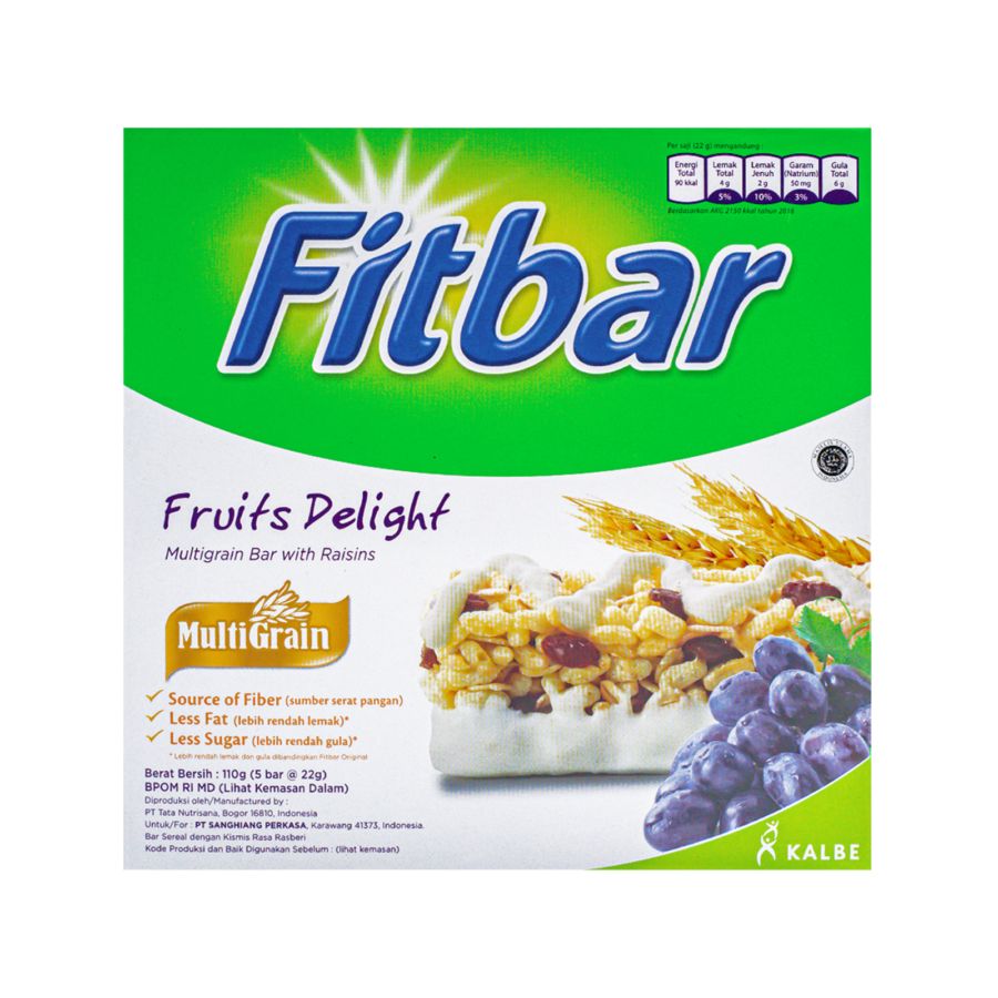 Fitbar Multigrain Fruits Delight 20gr x 5pcs