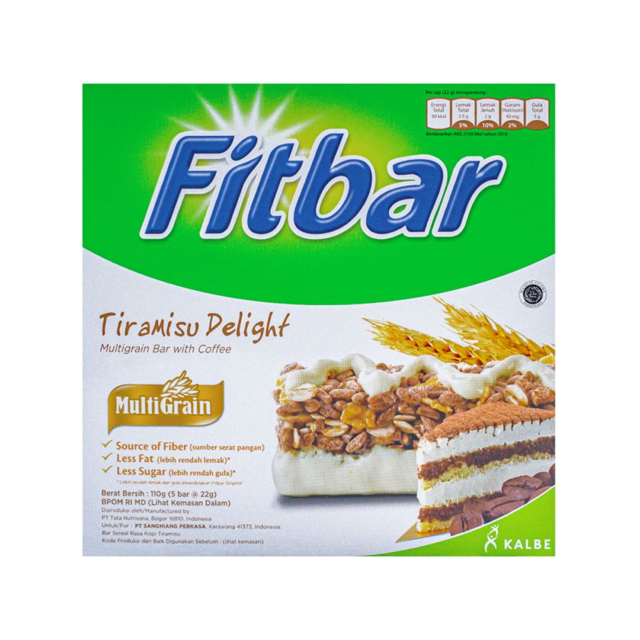 Fitbar Tiramisu Delight Multigrain 5pcs x 20gr 1box