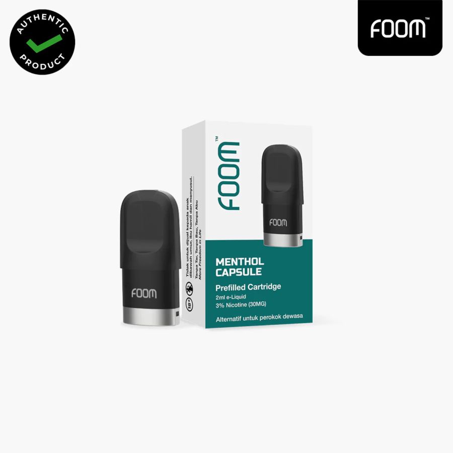 Foom Prefilled Cartridge - Menthol Capsule Rokok Elektrik
