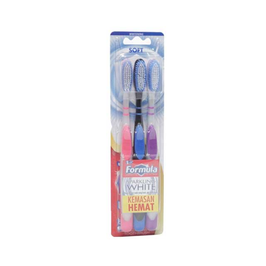 Formula Sparkling White Soft Sikat Gigi 3pcs