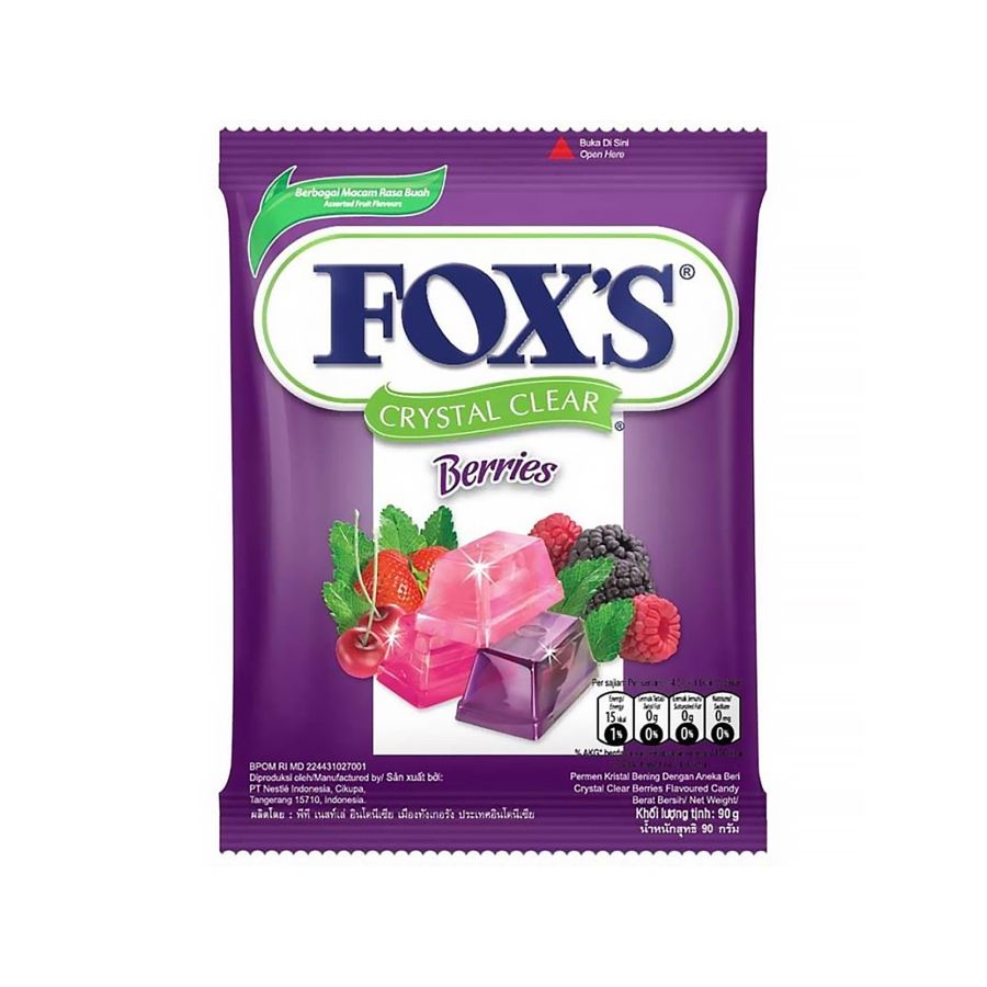 Fox's Crystal Clear Berries 90gr isi 20pcs 90gram 90gram 90gram