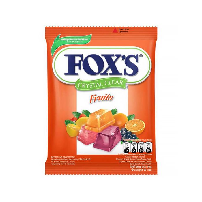 Fox's Crystal Clear Fruits Permen 20 pcs