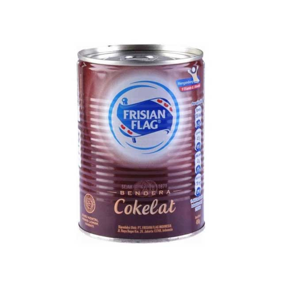 Frisian Flag Bendera Kental Manis Cokelat Kaleng /Susu Krimer 490gram