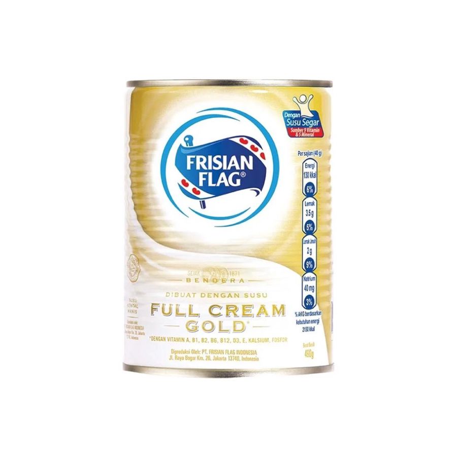 Frisian Flag Full Cream Gold Susu Kental Manis Kaleng /Susu Krimer 490gram