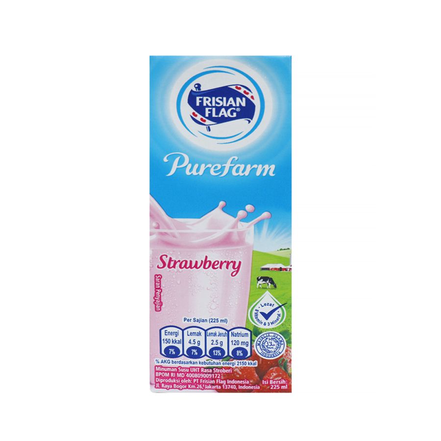 Frisian Flag UHT Milk Strawberry 225ml