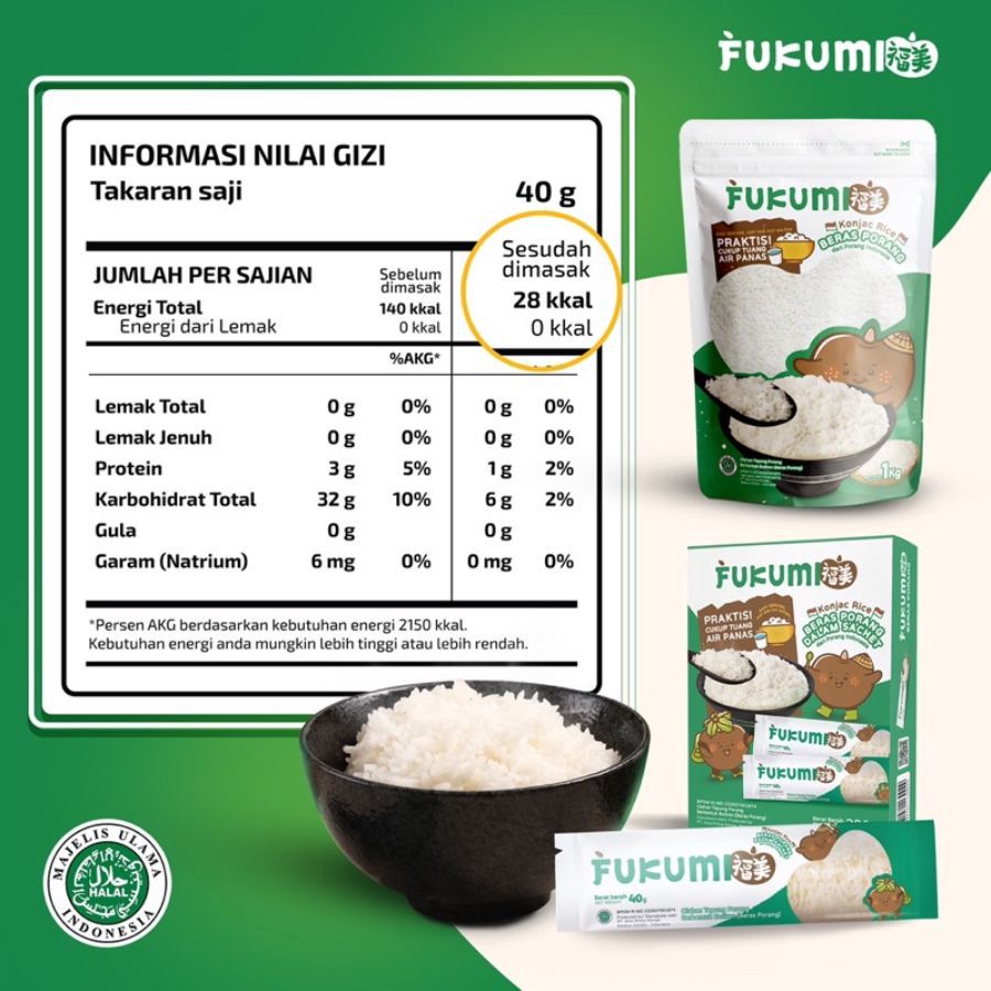 Fukumi Beras Porang Pouch 1kg