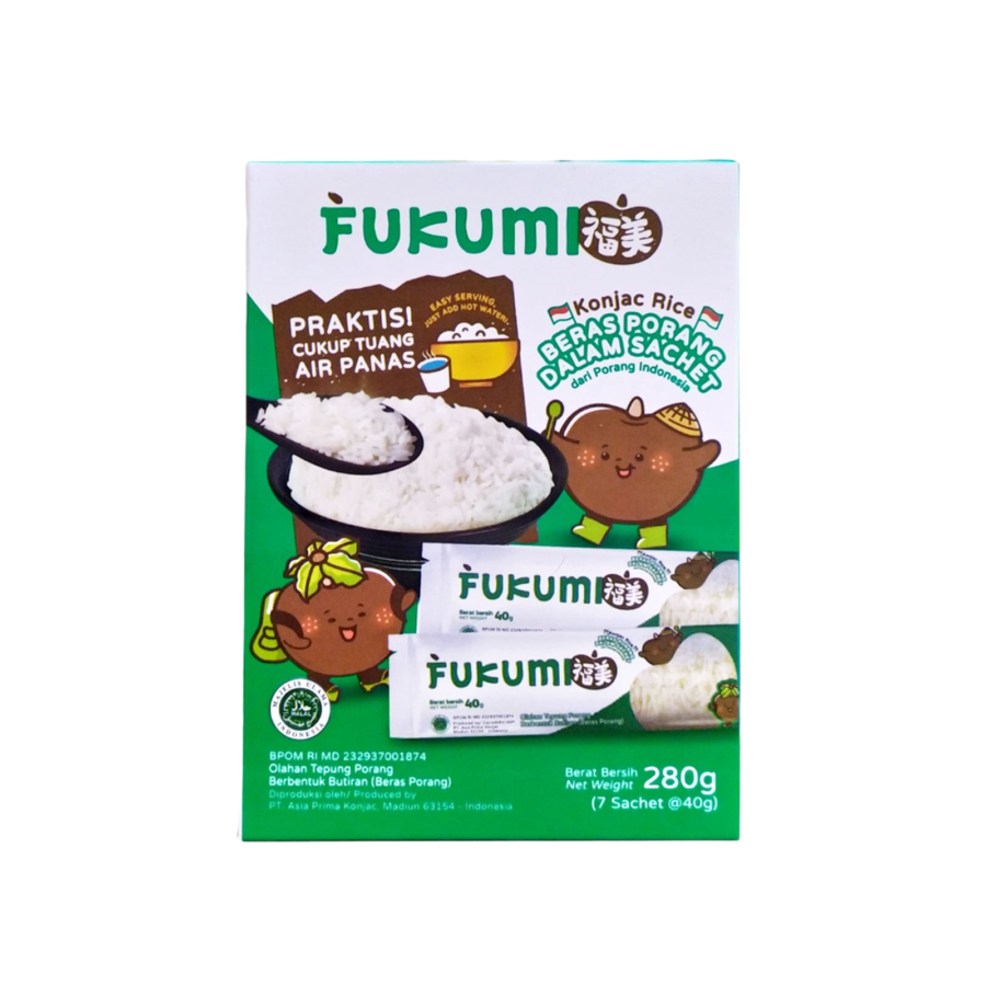 Fukumi Porang Konjac Rice Box isi 40gr x 7 Sachet/Beras Porang 280gram