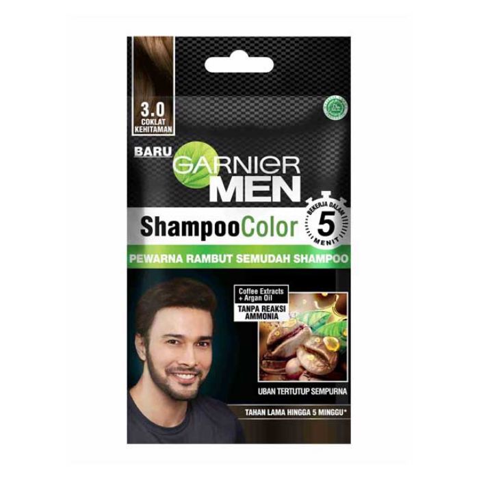Garnier Men Coklat Kehitaman Shampoo Color