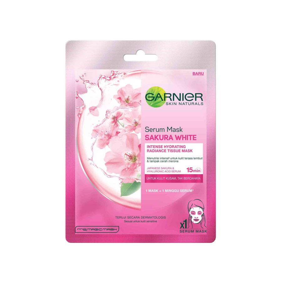 Garnier Serum Mask Hydrabomb Sakura White Masker Wajah 1pcs