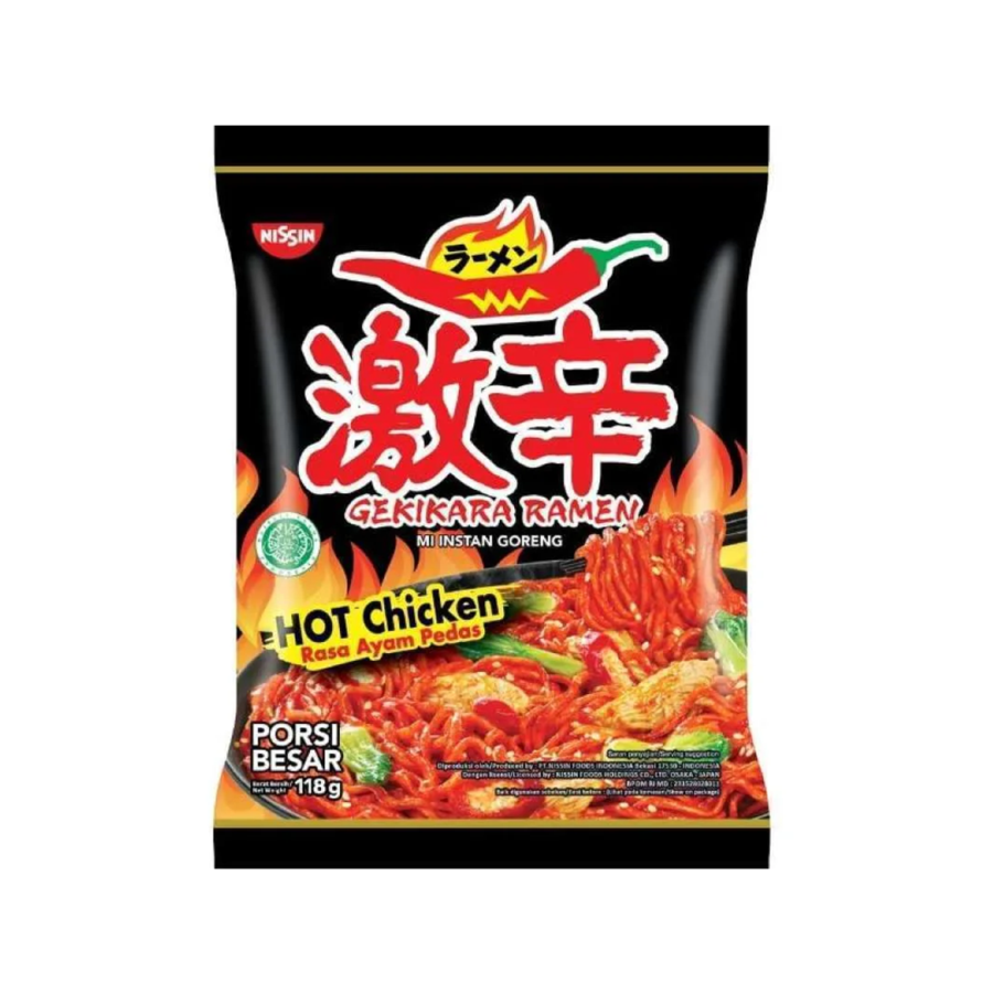 Nissin Gekikara Ramen Goreng Hot Chicken Mie Instan 118gram