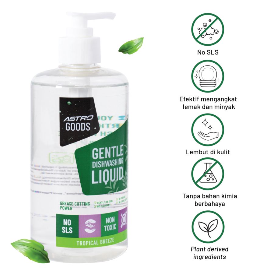 Gentle Dishwashing Liquid 500ml/Sabun Cuci Piring - Astro Goods 500ml