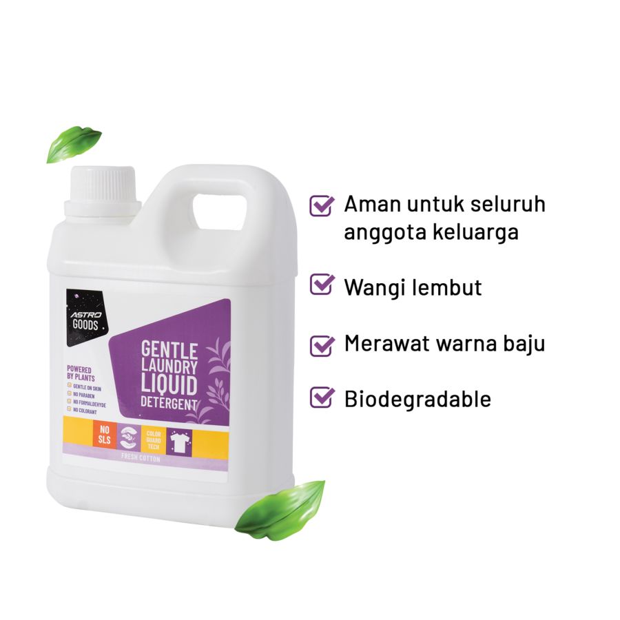 Gentle Laundry Liquid Detergent Baby Safe 1000ml - Astro Goods 1000ml