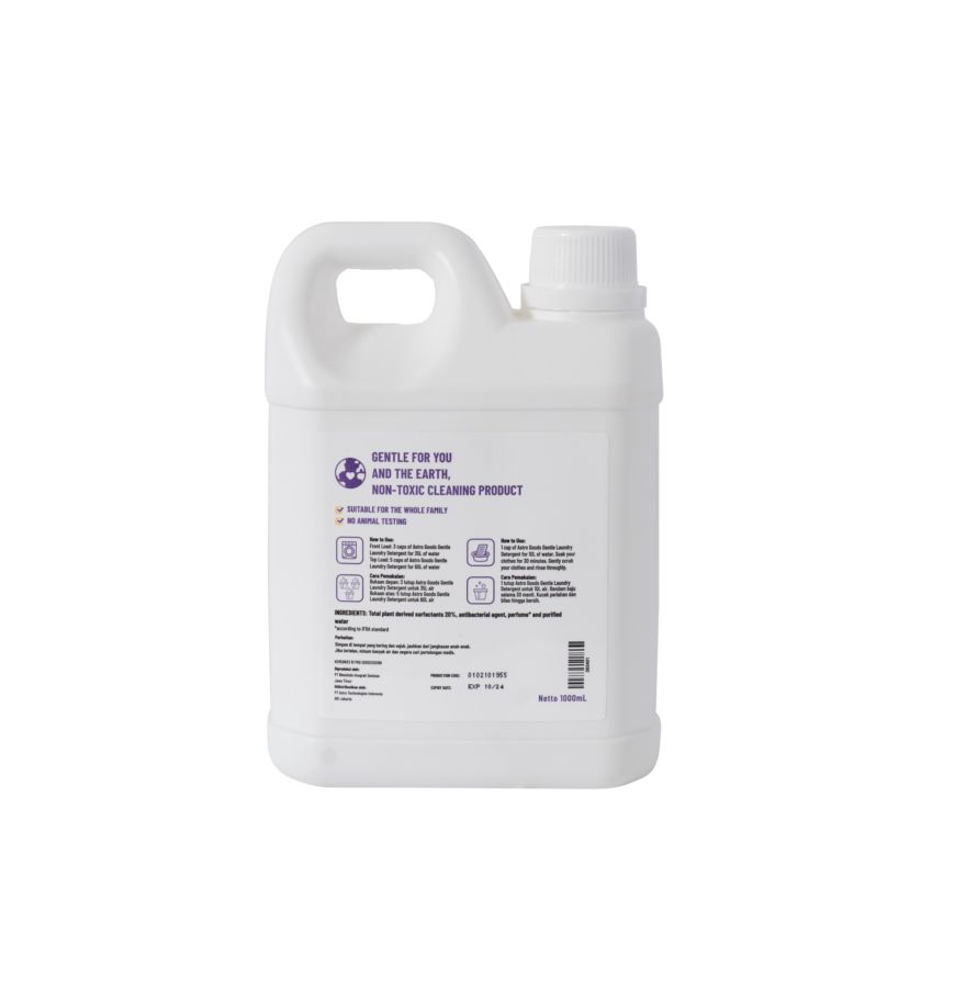 Gentle Laundry Liquid Detergent Baby Safe 1000ml - Astro Goods 1000ml