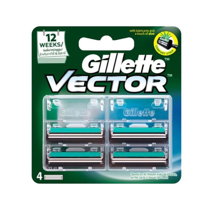 Gillette Alat Cukur Vector Refill Pisau Cukur Isi Ulang