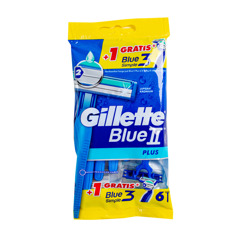 Gillette Blue II Plus Disposables Razor isi 6 1packs