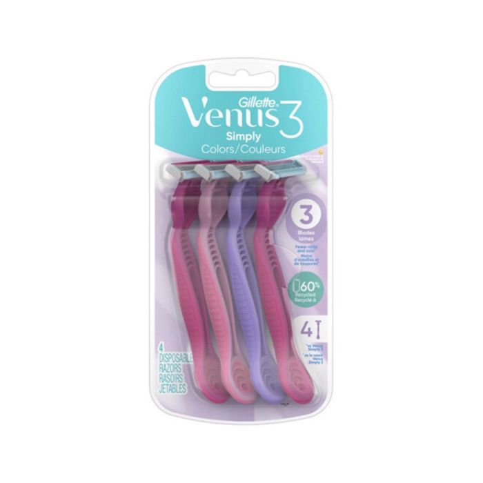 Gillette Venus Alat Cukur Wanita Simply 3 Venus Isi 4 pcs