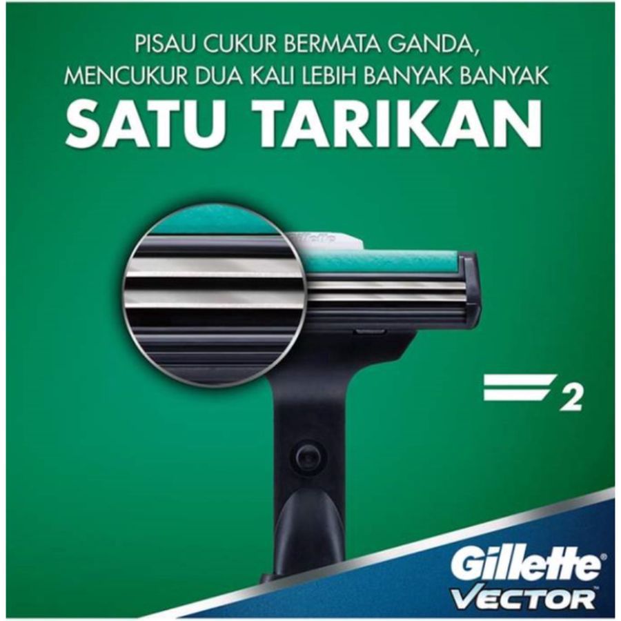 Gillette Vector Pisau Cukur 1pcs