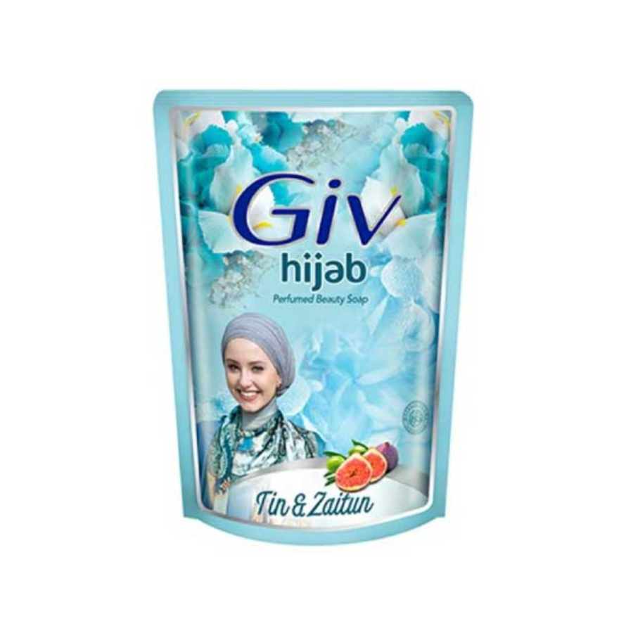 Giv Hijab Body Wash Tin & Zaitun Pouch 400ml