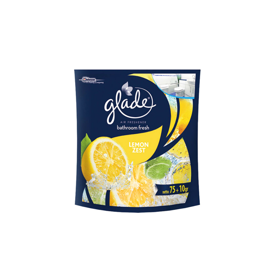 Glade Bathroom Gel Lemon Zest 75gr/Pewangi Ruangan 75gram 75gram