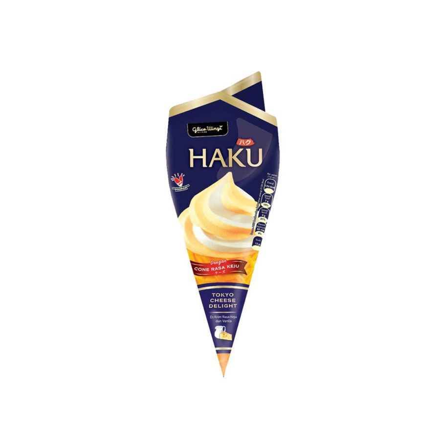 Glico Wings Haku Tokyo Cheese Delight Ice Cream/Es Krim 110ml