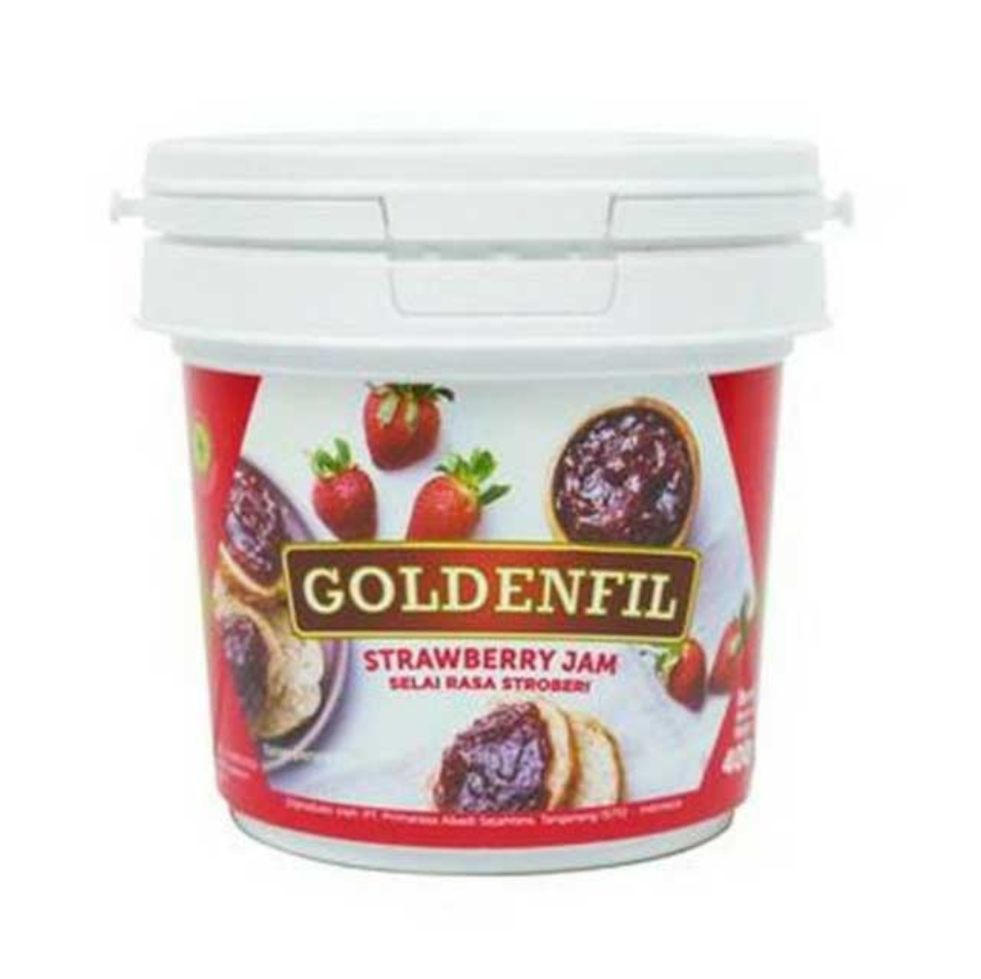 [INVALID] Goldenfil Strawberry Jam Cup 400gr 400 gram 400gram