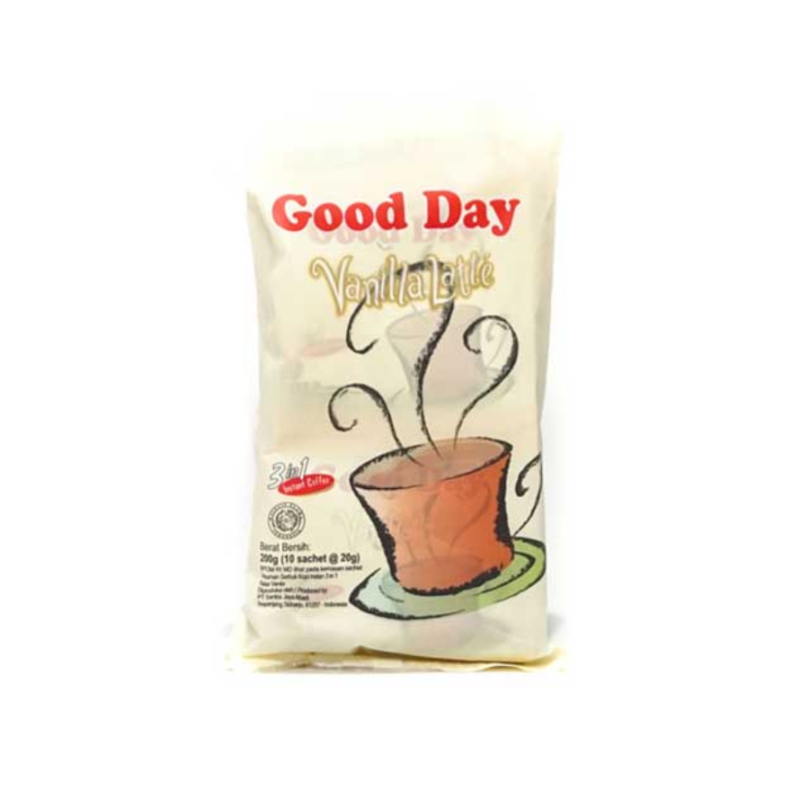 Good Day 3In1 Instant Vanilla Latte Sachet 10 x 20gr 200gram 200gram