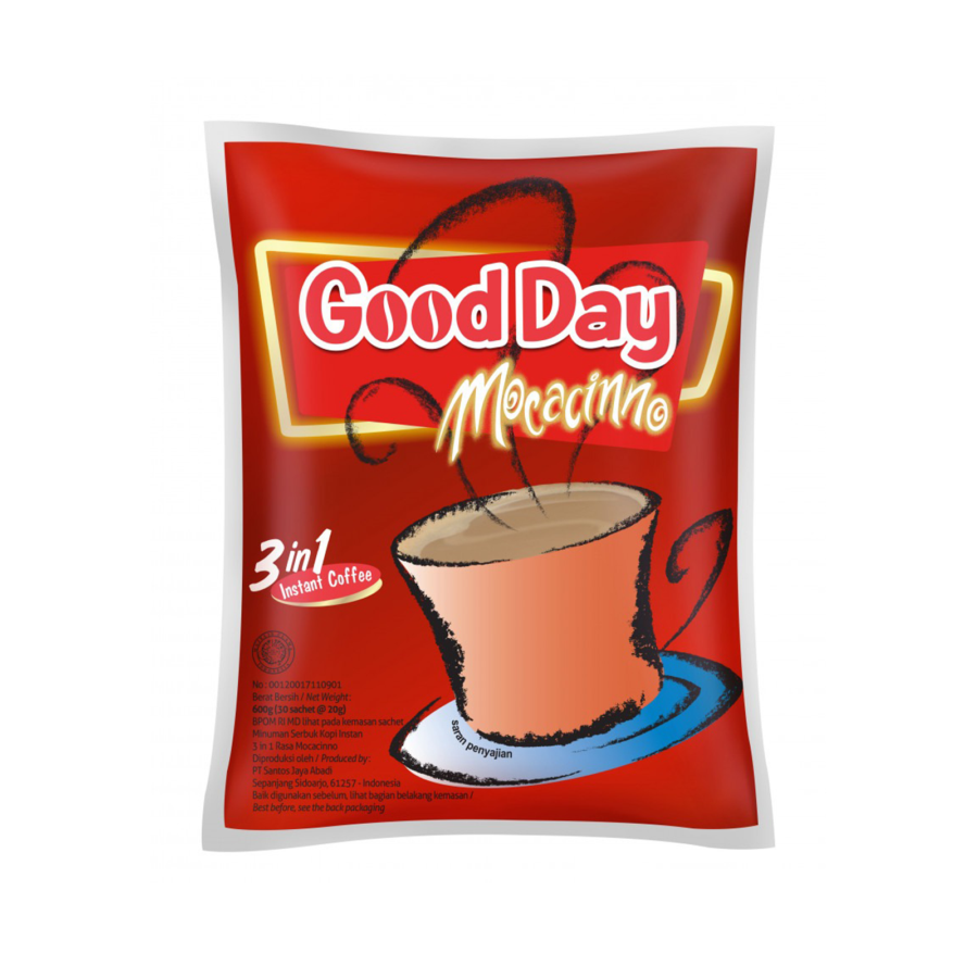 Good Day Moccacinno 3in1 Kopi Bubuk bag 30 sachets x 20gr 600gram