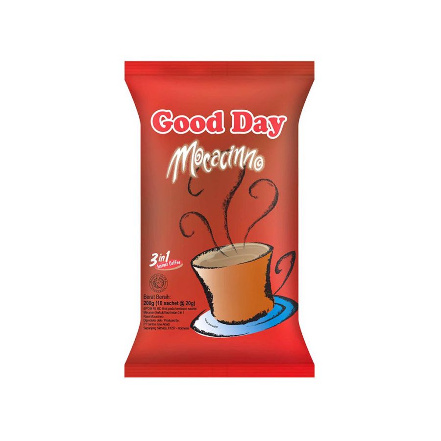 Good Day 3in1 Instant Mocacinno Coffee 20g isi 10sch/Kopi Bubuk 200gram