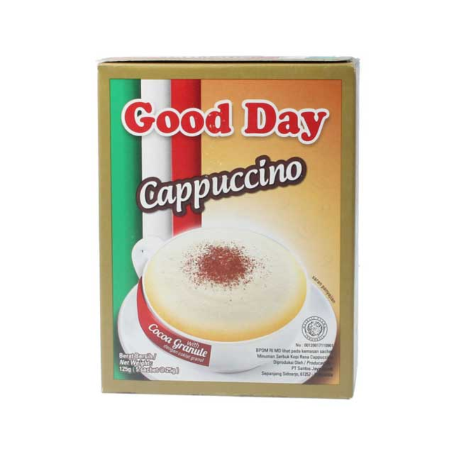 Good Day Cappucino Coklatgranule Box 5 x 25gr 125gram 125gram
