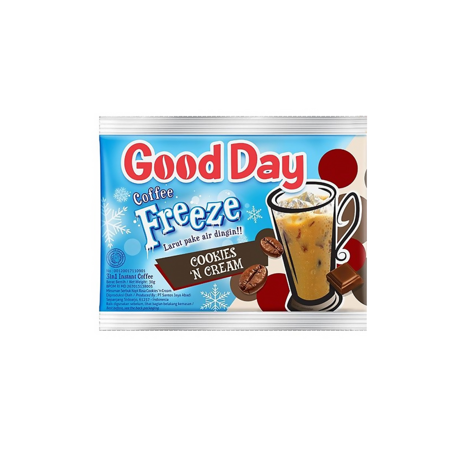 [INVALID] Good Day Freeze Cookies & Cream 30gr x 10pcs 300gram