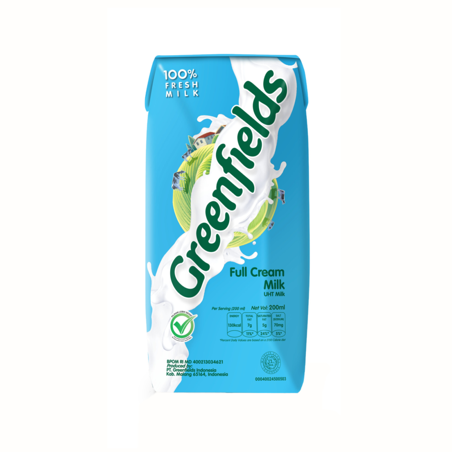 Greenfields Susu UHT Full Cream Milk /UHT Milk 200ml