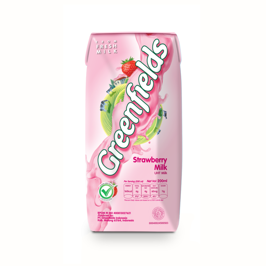 Greenfields Susu UHT Strawberry Milk/UHT Milk 200ml