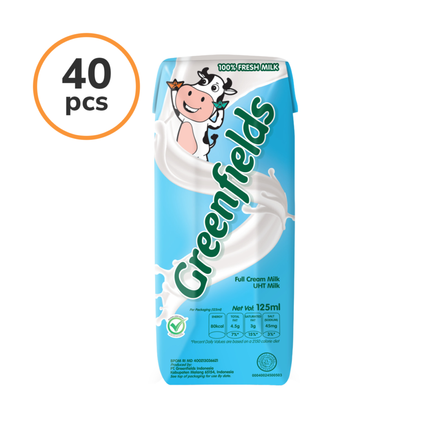 Greenfields UHT Full Cream 125ml 1 Dus 40pcs