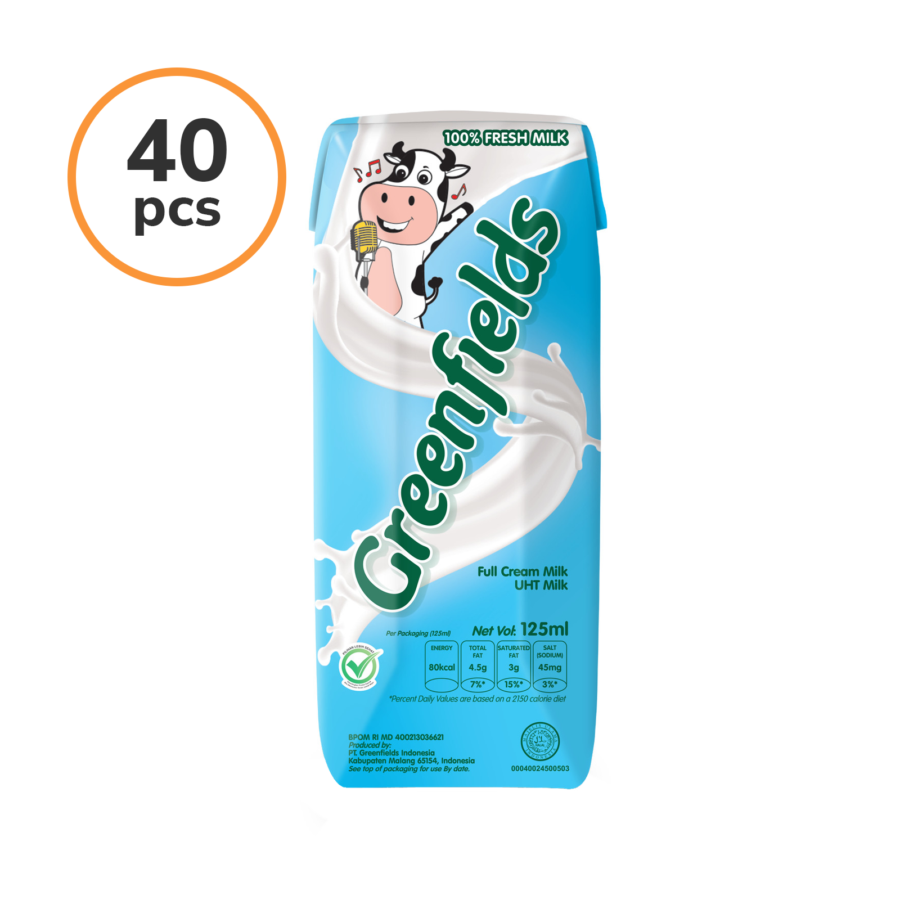 Greenfields UHT Full Cream 125ml 1 Dus 40pcs