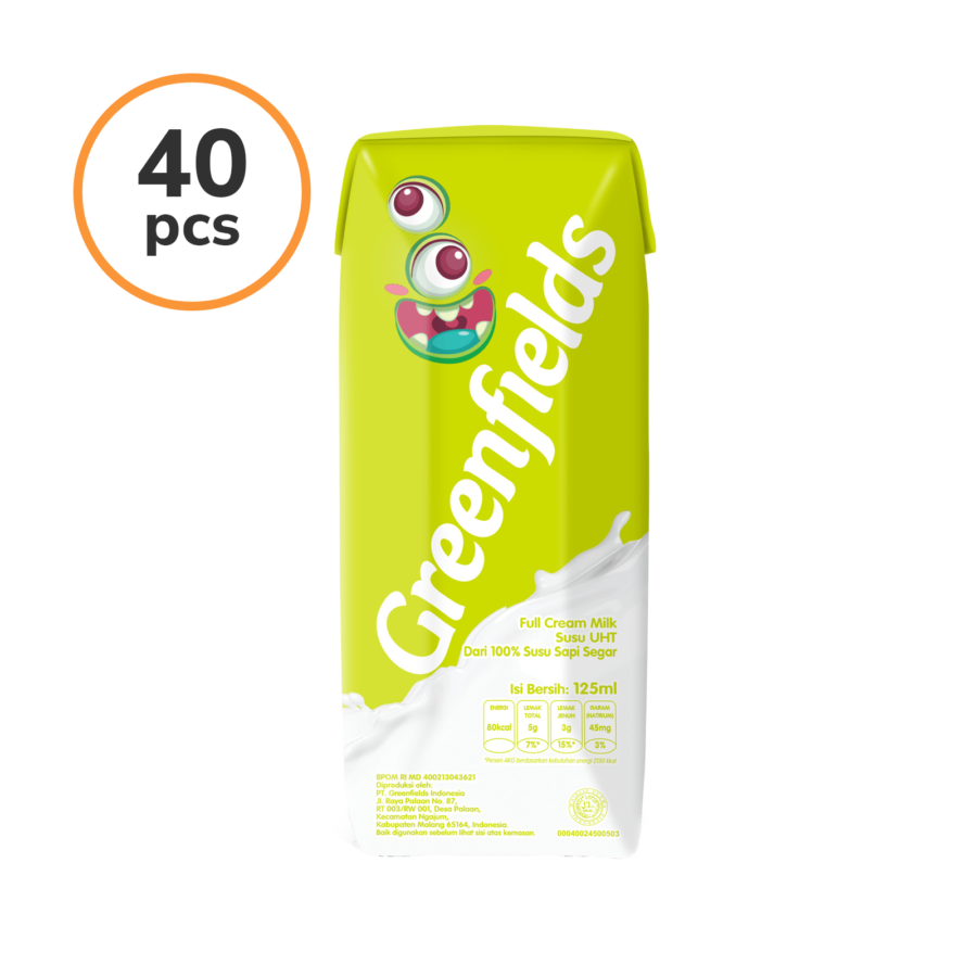 Greenfields UHT Full Cream 125ml 1 Dus 40pcs