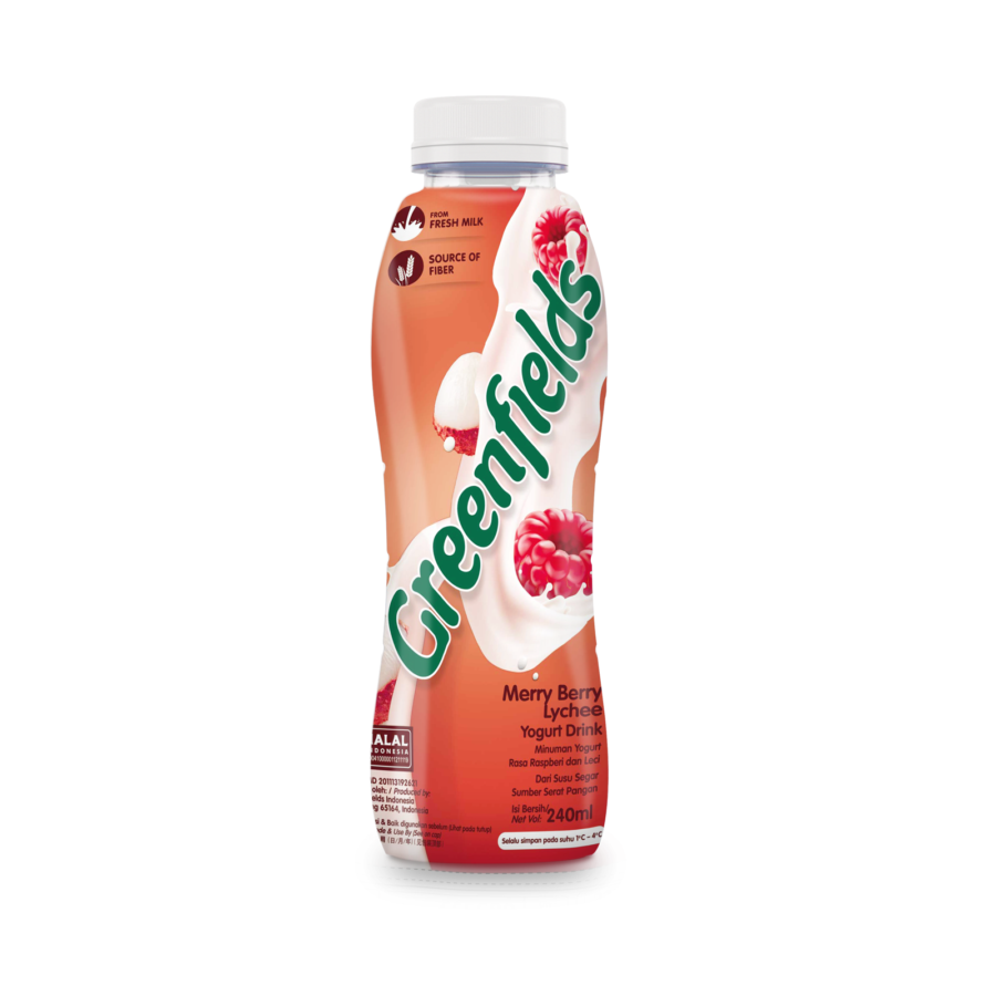 Greenfields Yogurt Drink Merry Berry Lychee/Yoghurt 240ml